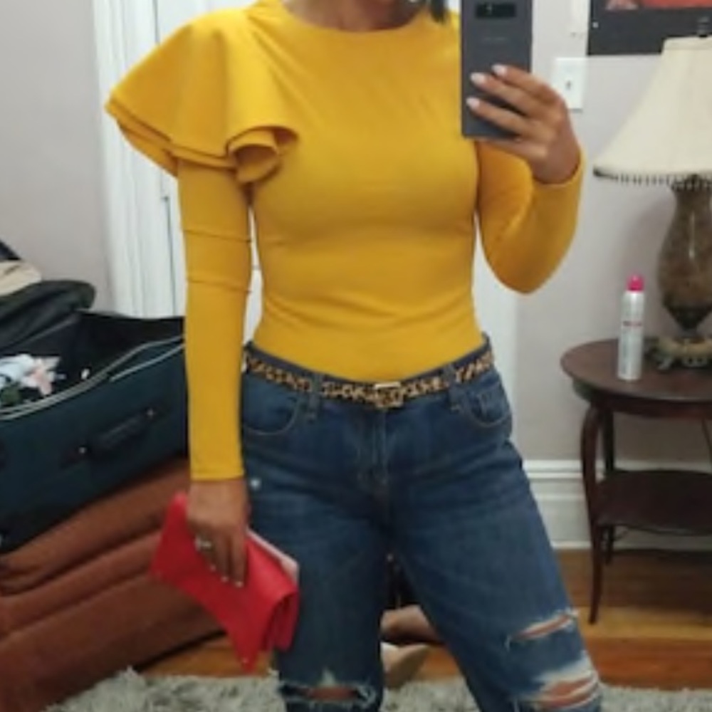Yellow Ruffle Top - Picture 4 of 4
